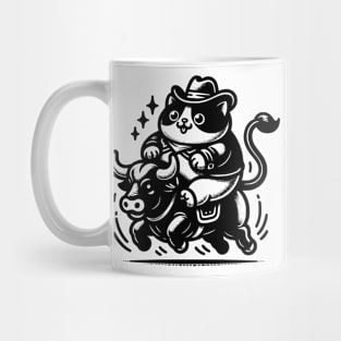 Rodeo Cowboy Cat Mug